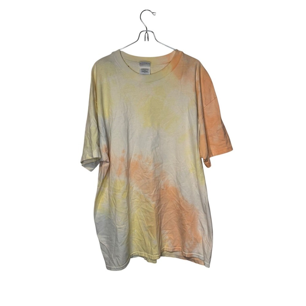 Hanes Beefy T Men's T-Shirt Vtg. Tie Dye Single Stitch Short Sleeve Pastels XL‎